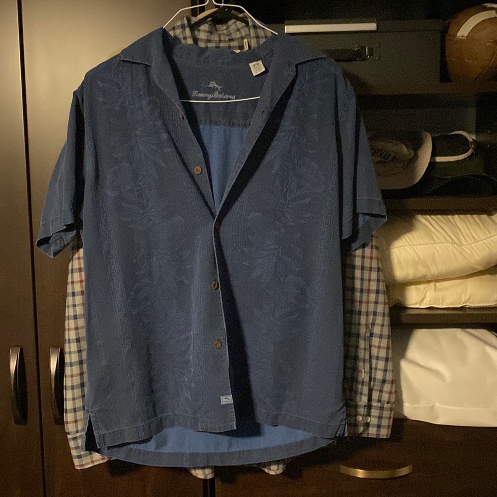 Dark Blue short sleeve button down by tommy bahama